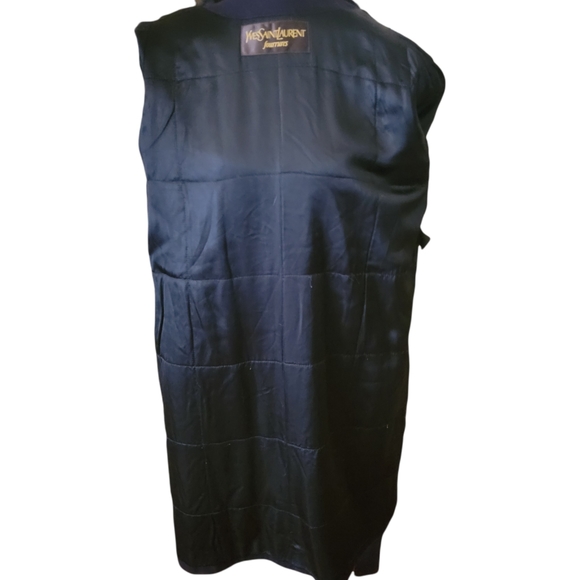 🔥SALE🔥YVES SAINT LAURENT |VNTG WOOL/CASHMERE WRAP COAT W/BLK MINK SHAWL COLLAR - Picture 15 of 16